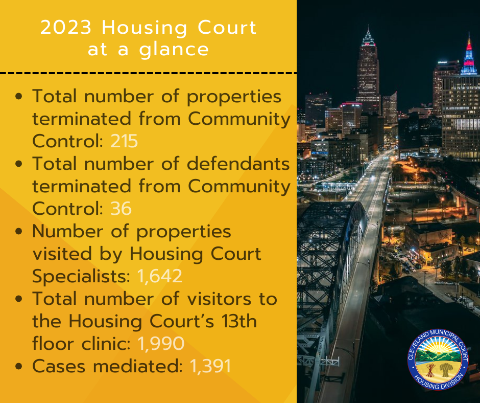 The Honorable Judge W. Moná Scott's Housing Court Year in Review Cleveland Housing Court
